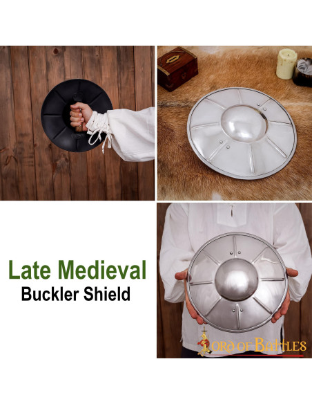 Broquel de aço medieval funcional...