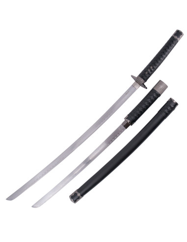 Katana com bainha de madeira preta Wakizashi