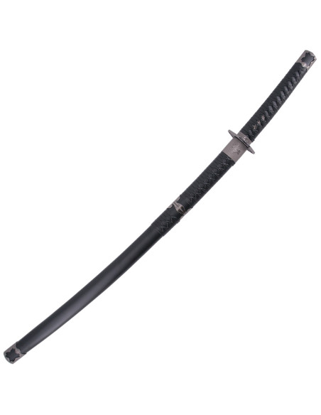 Katana com bainha de madeira preta...