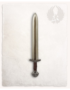 Espada curta Viking LARP modelo Fidas, acabamento em aço