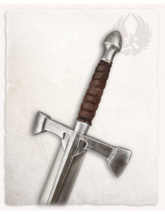 Espada bastarda LARP modelo Gareth, acabamento em aço 2