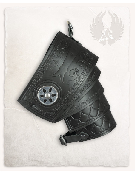 Ombreiras de couro em relevo com...