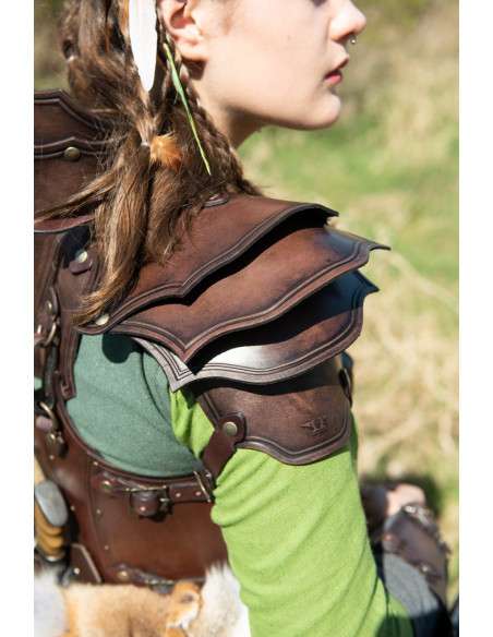 Ombreiras de couro marrom modelo...