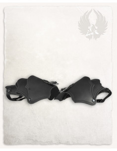 Ombreiras de couro preto modelo Kendra (2ª edição) 2