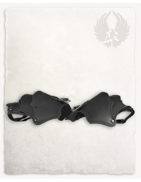 Ombreiras de couro preto modelo...