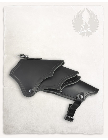 Ombreiras de couro preto modelo...