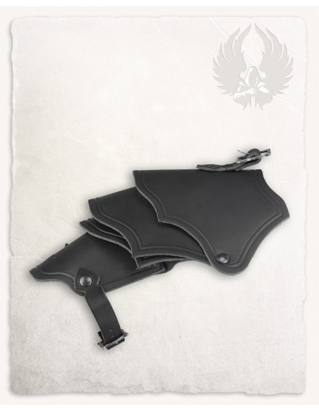 Ombreiras de couro preto modelo...