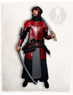 Ombreiras de couro vermelho modelo Mantikor 2