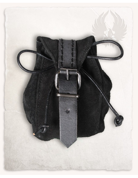 Bolsa de couro preta modelo Friedhelm