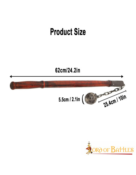 Maça esférica medieval sem pontas (62...