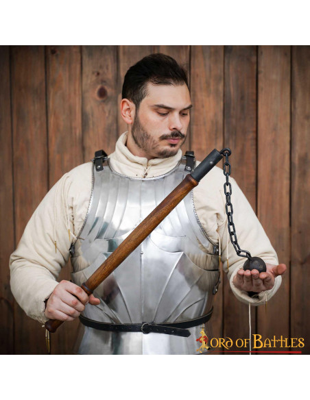 Maça esférica medieval sem pontas (62...