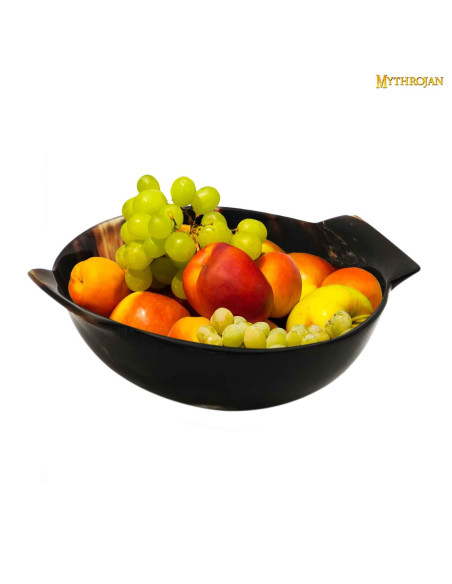 Tigela pequena de chifre de touro polido