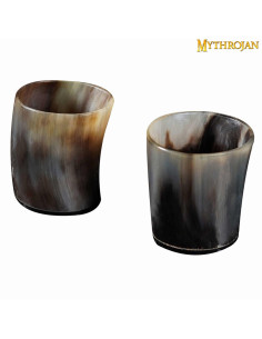 Conjunto de 2 copos de shot Viking, chifre de touro