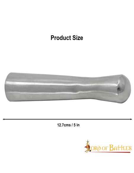 Contera de aço lança medieval (12,7 cm.)