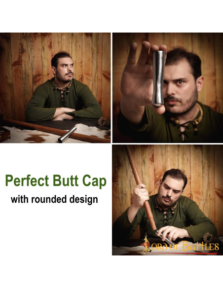 Contera de aço lança medieval (12,7 cm.)