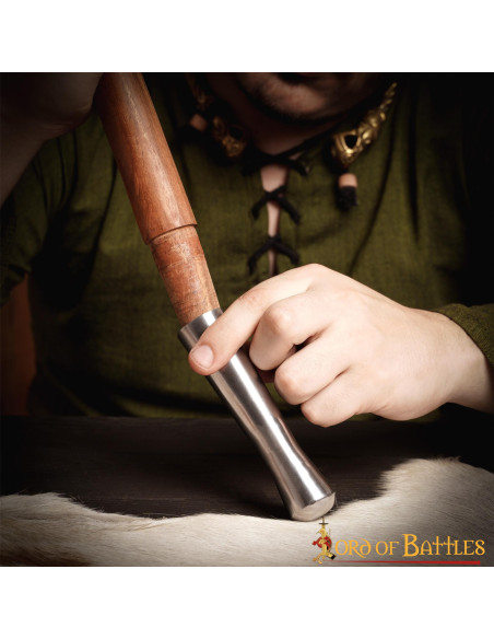 Contera de aço lança medieval (12,7 cm.)