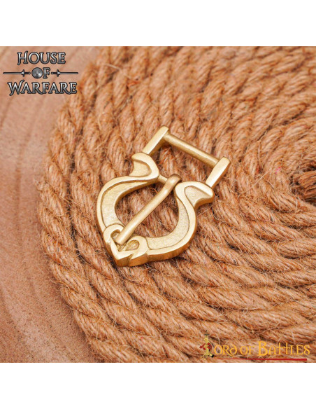 Fivela medieval em latão maciço