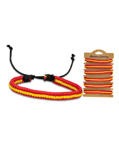 Pulseira de couro decorada com a bandeira da Espanha