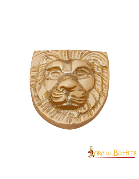 Folha de latão decorada com cabeça de...