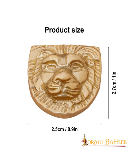 Folha de latão decorada com cabeça de...