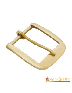 Fivela medieval feita à mão, latão puro