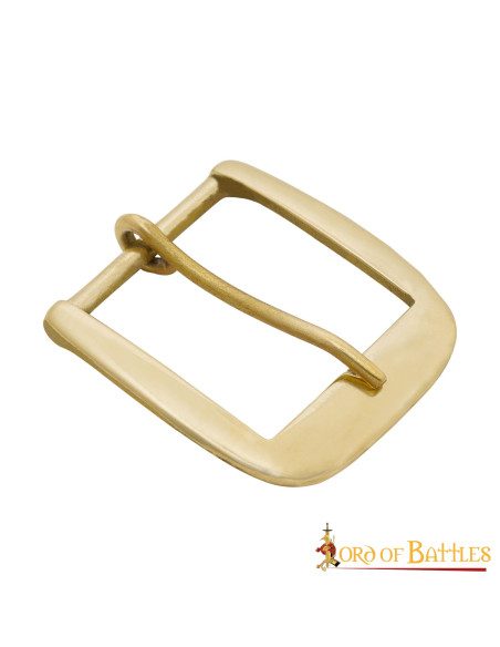 Fivela medieval feita à mão, latão puro