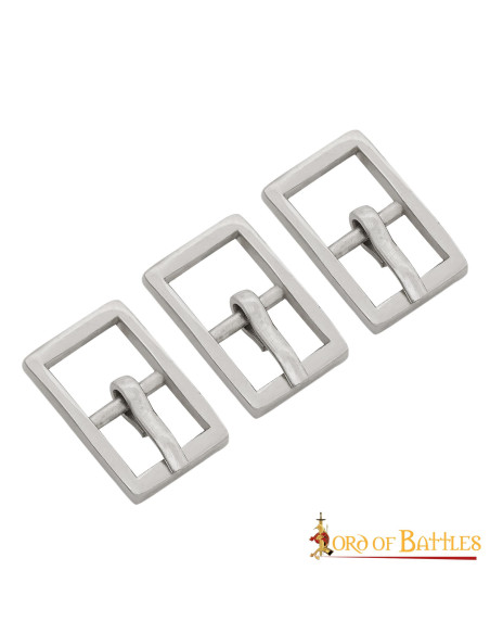 Pacote de 3 pequenas fivelas de aço