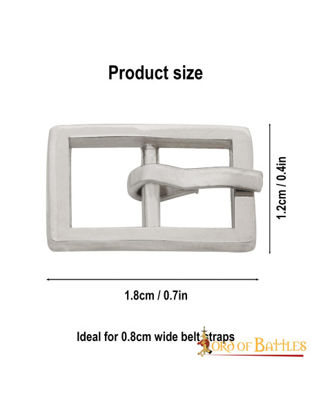 Pacote de 3 pequenas fivelas de aço