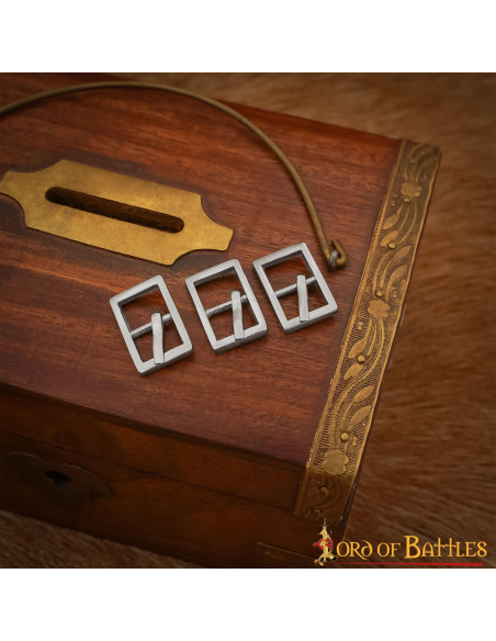 Pacote de 3 pequenas fivelas de aço