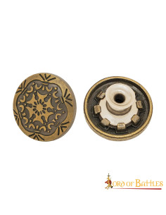 Folha decorativa de latão antigo, design floral 2