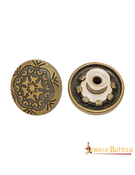 Folha decorativa de latão antigo,...