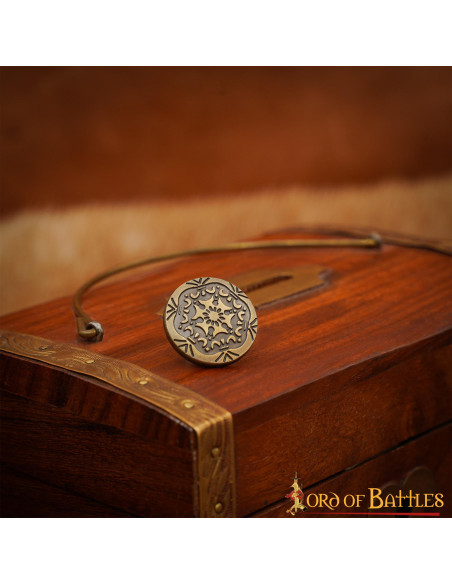 Folha decorativa de latão antigo,...