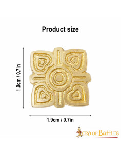 Pacote de 5 enfeites de cinto Viking de latão 2