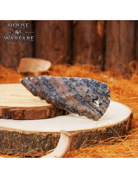 Ponta de flecha histórica em pedra de...