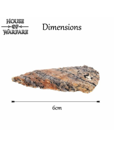 Ponta de flecha histórica em pedra de...