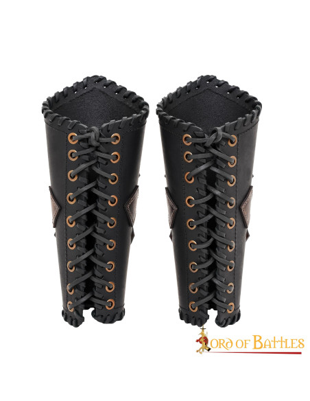 Fantásticas pulseiras de couro LARP e...