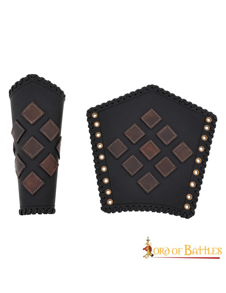 Fantásticas pulseiras de couro LARP e...