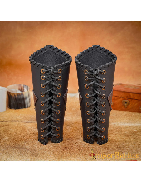 Fantásticas pulseiras de couro LARP e...