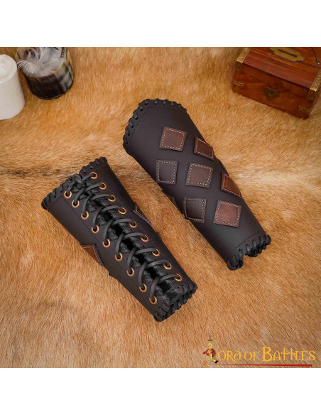 Fantásticas pulseiras de couro LARP e...