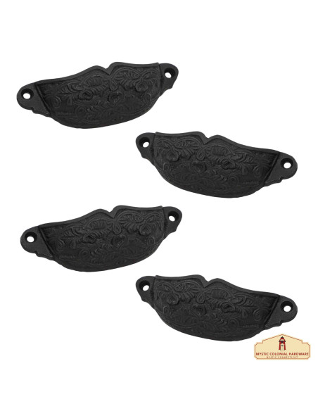 Conjunto de 4 cabos estilo vitoriano...