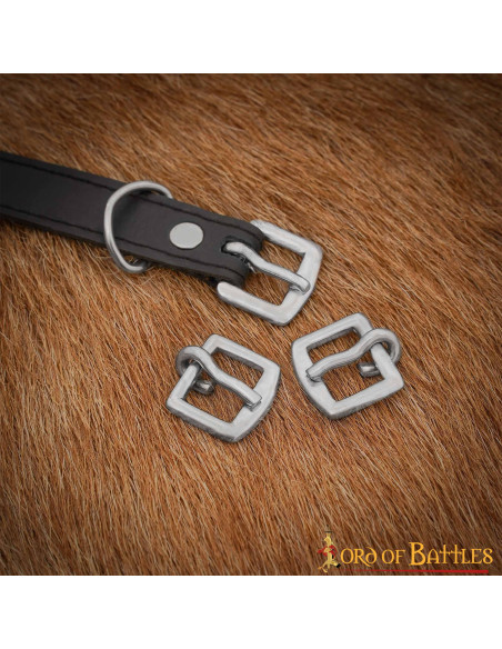 Pacote de 3 fivelas de aço (1,8 x 2 cm.)