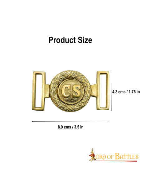 Fivela de latão da Guerra Civil de...