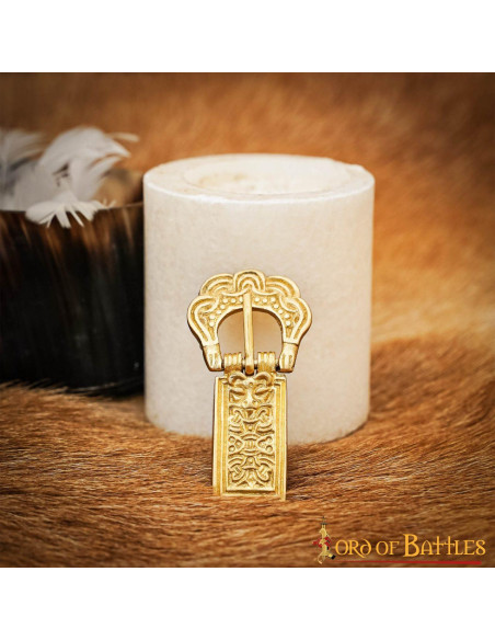 Padrão floral de latão maciço com...