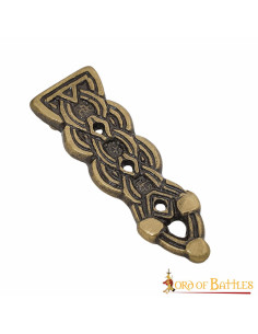 Ponta de cinto celta de latão antigo