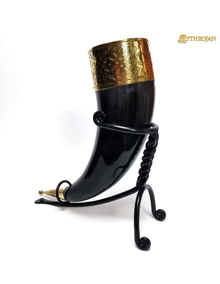 Suporte de ferro para trompa medieval...
