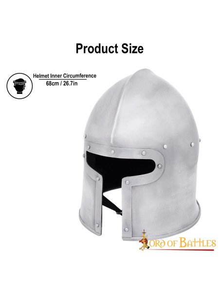 Barbuta medieval estilo italiano do...