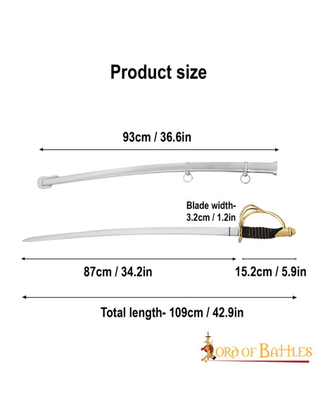 Sabre de cavalaria americana com...