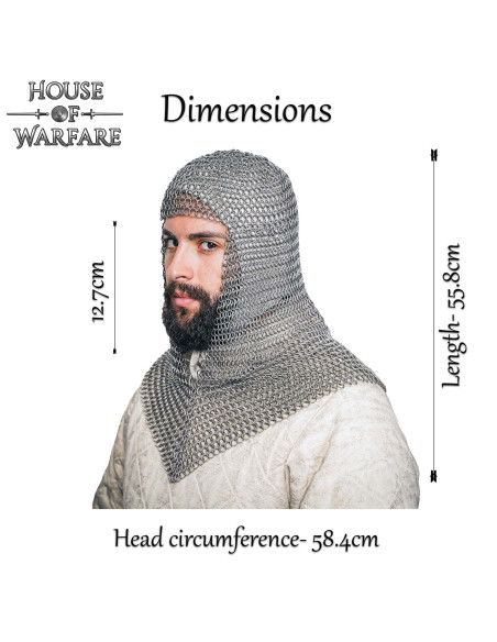 Carrasco de cota de malha em aço...