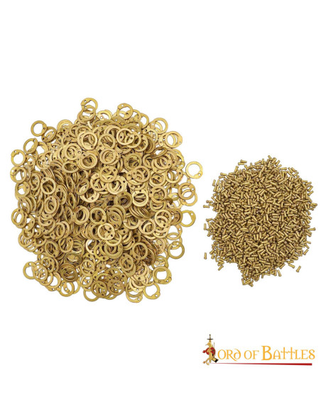 Bolsa de cota de malha em latão com...