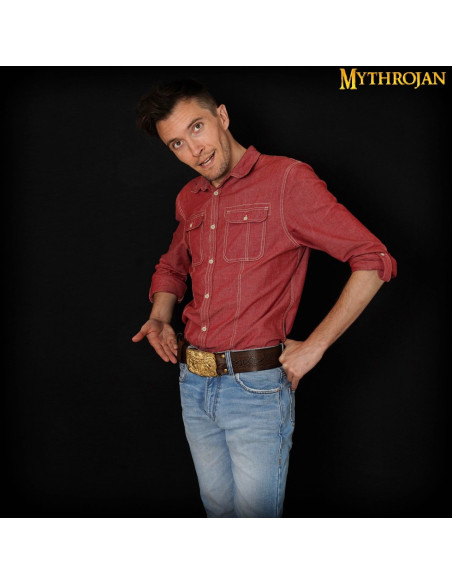 Cinto Viking com fivela de latão...